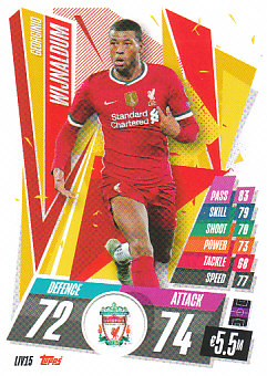 Georginio Wijnaldum Liverpool 2020/21 Topps Match Attax CL #LIV15